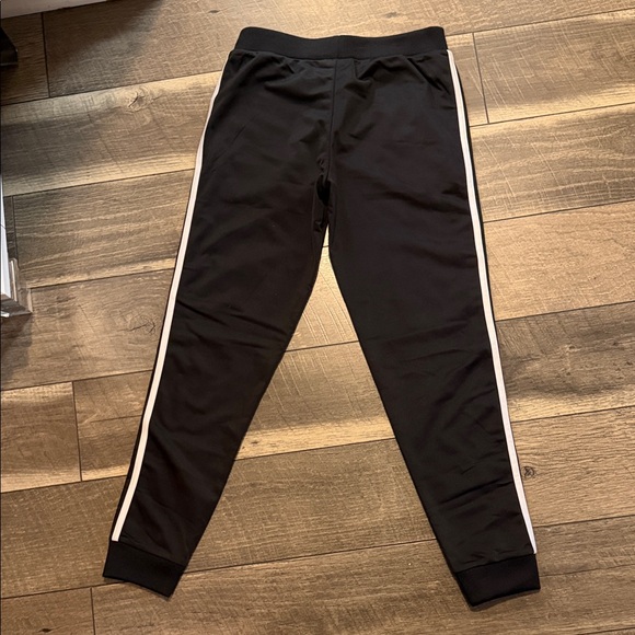 Adidas Kids Black Joggers with White Stripes - Picture 3 of 3